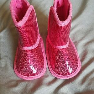 Pink baby boots